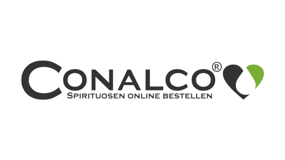 Das Logo von Conalco zeigt den Markennamen in stilisierter Schrift, begleitet von einem grünen und grauen Symbol.